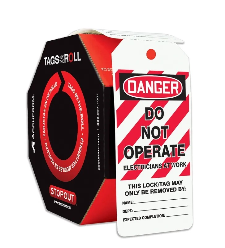 DO NOT OPERATE TAGS 100/RL - Do Not Operate Tags
